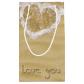 'Liefde van je' Hartelijk geschreven in het zand Klein Cadeauzakje (Achterkant)