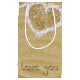 'Liefde van je' Hartelijk geschreven in het zand Klein Cadeauzakje