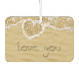 'Liefde van je' Hartelijk geschreven in het zand Luchtverfrisser