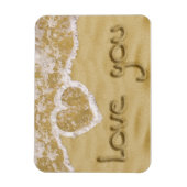 'Liefde van je' Hartelijk geschreven in het zand Magneet (Verticaal)