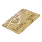 'Liefde van je' Hartelijk geschreven in het zand Magneet (Linkerzijde)