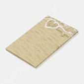 'Liefde van je' Hartelijk geschreven in het zand Post-it® Notes (Schuin)