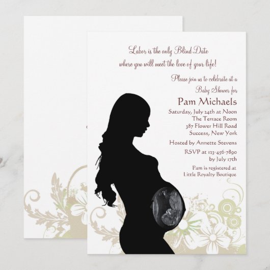 Liefde van je leven Neutrale Baby shower Uitnodigi Kaart (Voorkant / Achterkant)