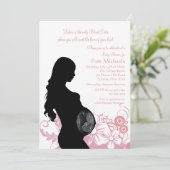 Liefde van je leven roze Baby shower uitnodiging (Staand voorkant)