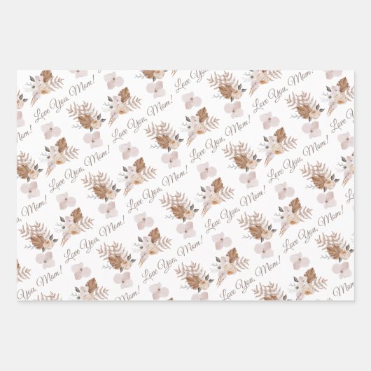 Liefde van je mama die papier pakt, flatpanel 3 inpakpapier vel (Voorkant 2)