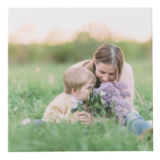 Liefde van je moeder Foto Collage Hydrangea Kubus (Voorkant)