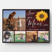 Liefde van je moeder Foto Collage Rustic Sunflower Fotoplaat (voorkant)