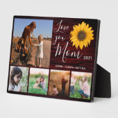 Liefde van je moeder Foto Collage Rustic Sunflower Fotoplaat (Zijkant)