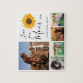 Liefde van je moeder Foto Collage Sunflower Jigzaa Legpuzzel (Verticaal)