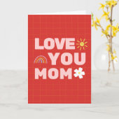 Liefde van je moeder Moederdag volgeteld Wenskaart Kaart (Gele Bloem)