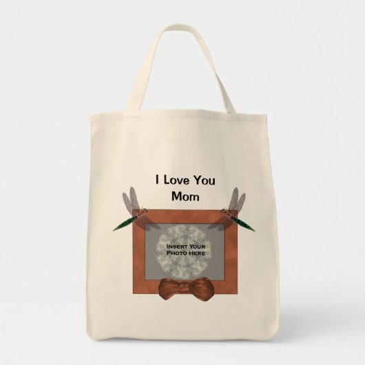 Liefde van je moeder Persoonlijke Foto Dragonfly C Tote Bag (Voorkant)