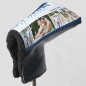 Liefde van je naar Rough en Back 4 Foto Blue White Golfheadcover (3/4 voorkant)