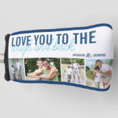 Liefde van je naar Rough en Back 4 Foto Blue White Golfheadcover (Voorkant)