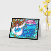 Liefde van je Tummy Mermaid Kaart (Gele Bloem)