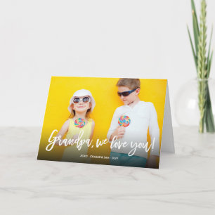 Liefde van jou, opa Vaderdag Foto Wenskaart Kaart