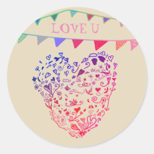 Liefde van jou, Valentijn, liefdessticker Ronde Sticker