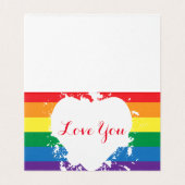 Liefde van jullie Gay Pride Heart Kaart (Binnenkant ongevouwen)