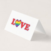 Liefde van jullie Gay Pride Heart Kaart (Achterkant)