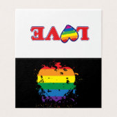 Liefde van jullie Gay Pride Heart Kaart (Buitenkant ongevouwen)