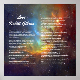 Liefde van Kahlil Gibran Poster