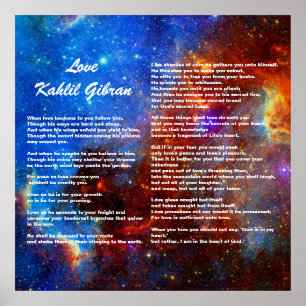 Liefde van Kahlil Gibran Poster