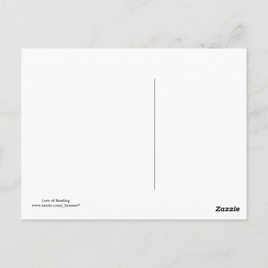 Liefde van lezen briefkaart (Achterkant)