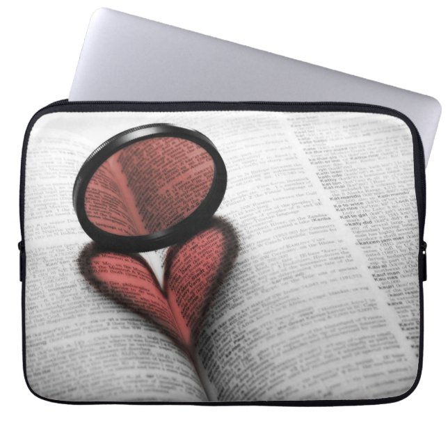 Liefde van lezen laptop sleeve (Voorkant)