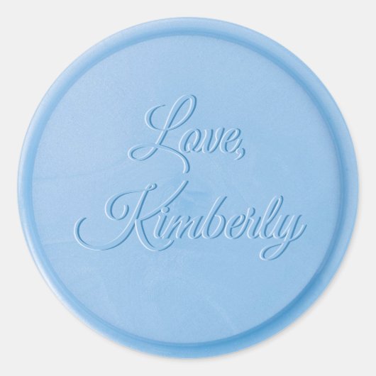 Liefde van Linen Blue Wax Seal Sticker (Voorkant)