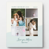 Liefde van mam Mint Moederdag gift Foto Collage Fotoplaat (Voorkant)