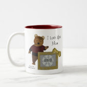 Liefde van mam Stomme Beer Persoonlijke Foto Mok (Links)