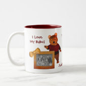 Liefde van mijn baby Cute Beer Poolse grootmoeder Tweekleurige Koffiemok (Links)