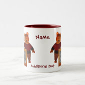 Liefde van mijn baby Cute Beer Poolse grootmoeder Tweekleurige Koffiemok (Center)