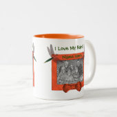 Liefde van mijn baby Dragonfly Poolse grootmoeder Tweekleurige Koffiemok (Voorkant rechts)