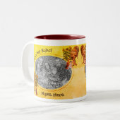 Liefde van mijn baby Puppies Poolse grootmoeder Tweekleurige Koffiemok (Voorkant links)