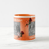 Liefde van mijn baby Rozen Kunst Poolse grootmoede Tweekleurige Koffiemok (Center)