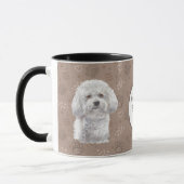 Liefde van mijn Bichon Frise Dog Pawprint Mok (Links)