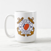 Liefde van mijn Coastie Crossed Anchor Mok (Links)
