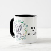 Liefde van mijn Dalmatiaanse Mok met grote koffie (Voorkant links)