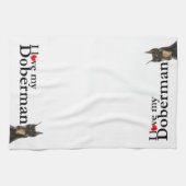 Liefde van mijn Doberman Kitchen Towel Theedoek (Horizontaal)