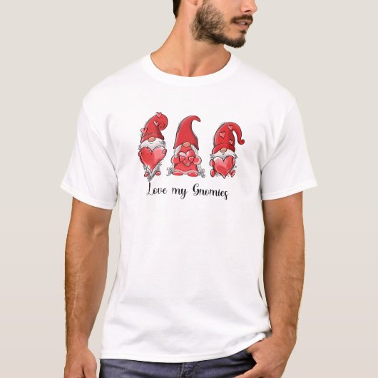 Liefde van mijn Gnomies Red Heart Valentijnsdag Gn T-shirt (Voorkant)