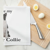 Liefde van mijn grens Collie Kitchen Towel Theedoek (Quarter Fold)