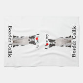 Liefde van mijn grens Collie Kitchen Towel Theedoek (Horizontaal)