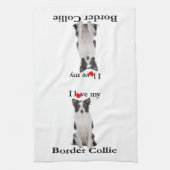 Liefde van mijn grens Collie Kitchen Towel Theedoek (Verticaal)