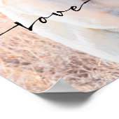 Liefde van mijn hand Letterde Typografie Foto Poster (Hoek)