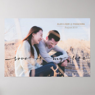 Liefde van mijn hand Letterde Typografie Foto Poster