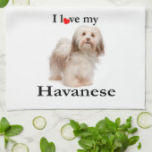 Liefde van mijn Havanese keukenhanddoek (Gevouwen)