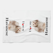 Liefde van mijn Havanese keukenhanddoek (Horizontaal)