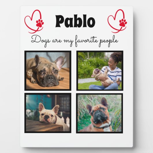 Liefde van mijn hond - 4 op foto's afgestemde coll fotoplaat (Voorkant)