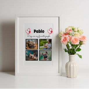 Liefde van mijn hond - 4 op foto's afgestemde coll fotoplaat