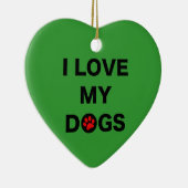 Liefde van mijn honden (B) Keramisch Ornament (Rechts)